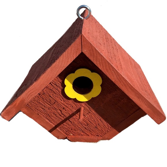 Bird House Wood Handcrafted Functional Decor